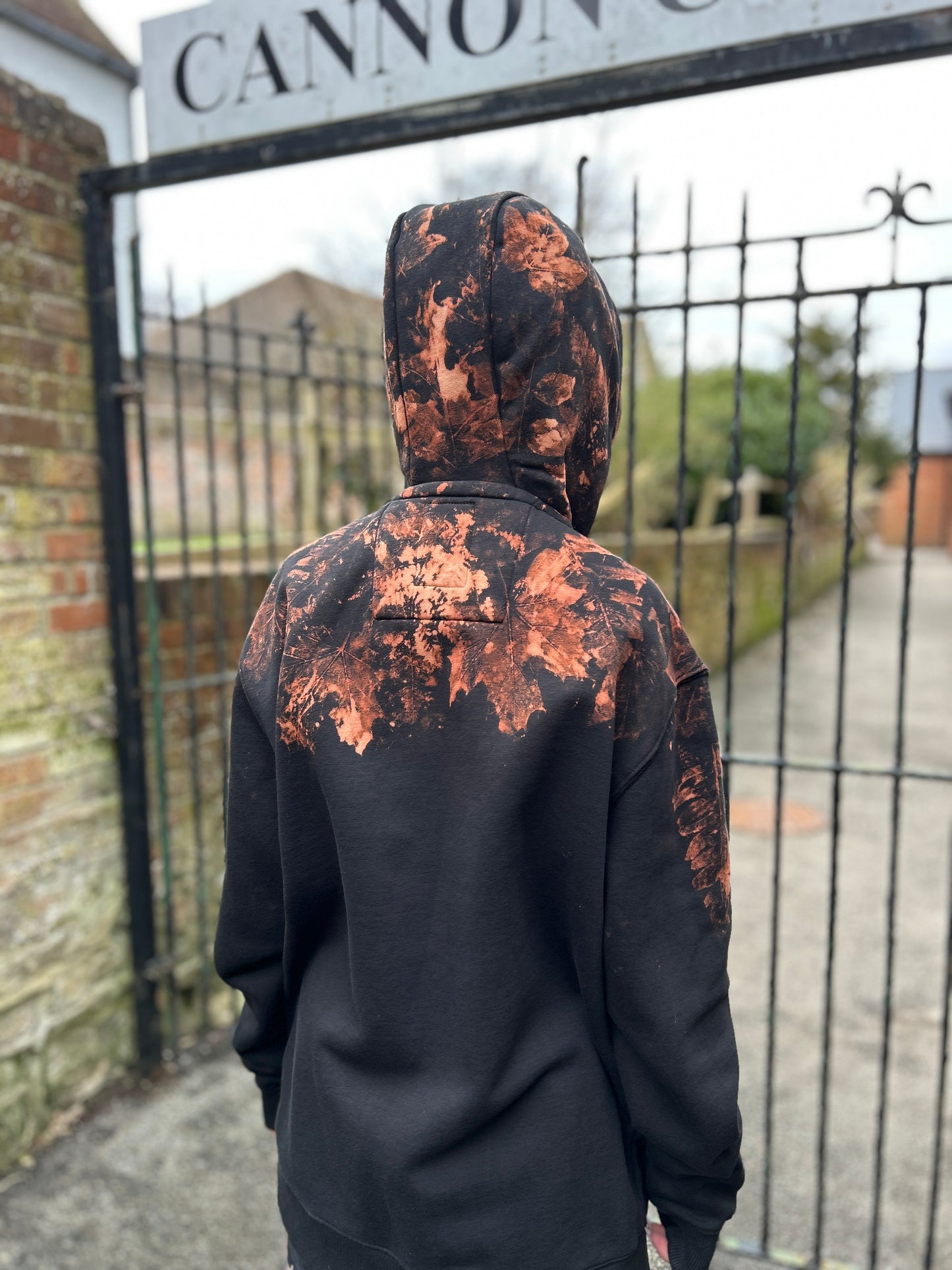 Large Bleach Zip-Up Hoodie